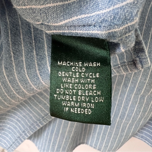 Ralph Lauren Jeans Company Top Longsleeve Roll Up Cotton Womens Size Large - Picture 4 of 9